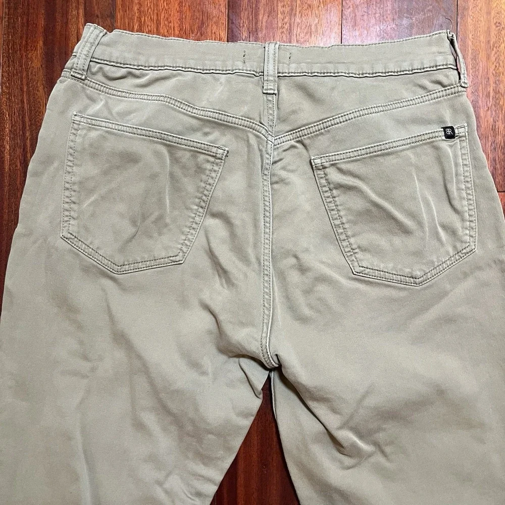 Banana Republic Pants Mens 34x30 Khaki Tan Chino Twill 5-Pocket Stretch 32x28 *